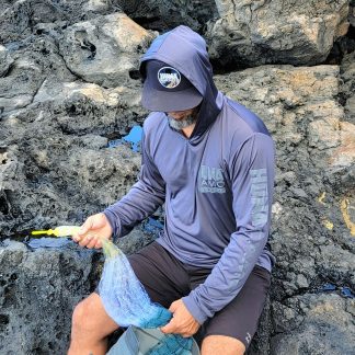 Graphite Hooded Long Sleeved Shirt-Ulua